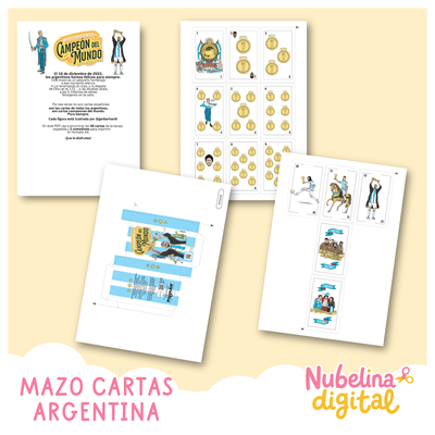 🃏🏆 Cartas Argentinas Campeones del Mundo ♥️🇦🇷⚽