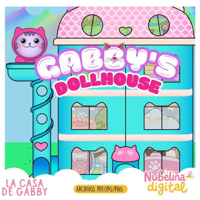 🐱🏠 Libro Interactivo Gabby y la Casa de Muñecas ✨🎨