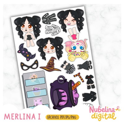 🖤🕷️ Libro Interactivo Merlina Vol. 1 ✨📚
