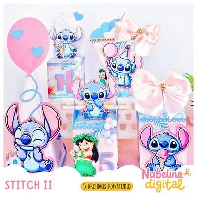 🌺💙 Kit Cumpleaños Stitch  📦✨