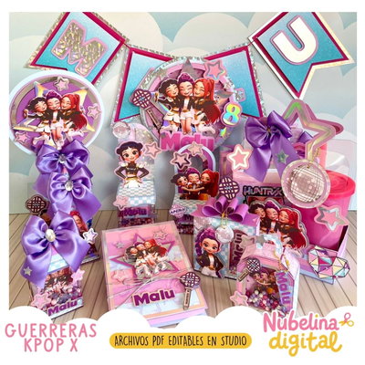 🎤👑 Kit Imprimible Guerreras K-Pop 10 ✨💖