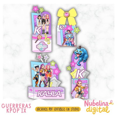 🎤✨ Kit Imprimible Guerreras K-Pop 9 💖🌟
