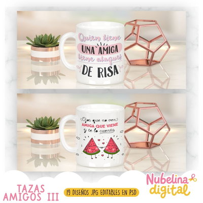 ☕💛 Tazas Amigo 3 🎁✨