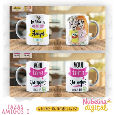 ☕💖 Tazas Amigo 1  ✨👬