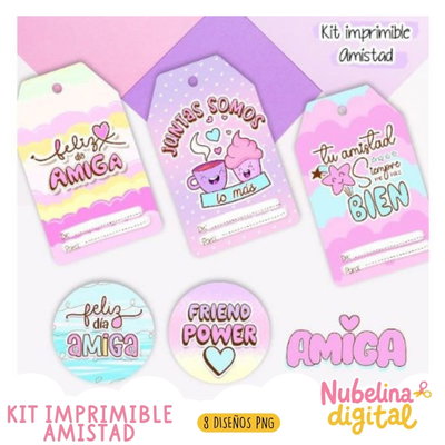 💖🎁 Kit Imprimible Amistad  ✨👭