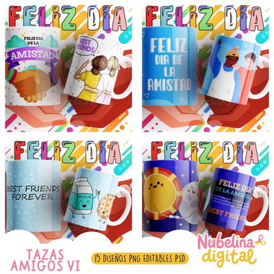 ☕🎉 Tazas Amigos 6 💙👬