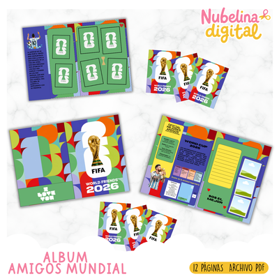⚽👬 Álbum Amigo Mundial  📖🏆
