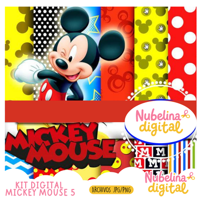 🐭🎨 Kit Digital Mickey Mouse V  ✨📄