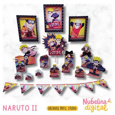🍥🎉 Kit Imprimible Naruto II  🎂🎁