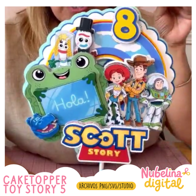 🎂 Cake Topper Toy Story 5 🤠🦖