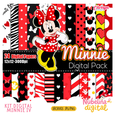 🎀🌸 Kit Digital Minnie IV 📄✨