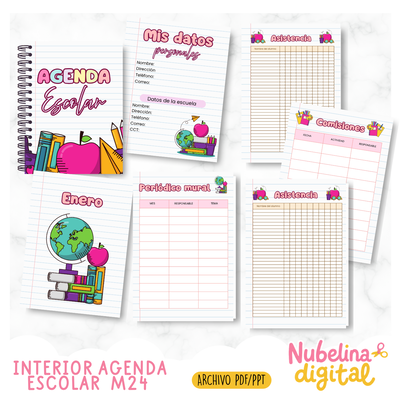 🎒 Interior Agenda Escolar 2027 M24 📚✨