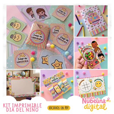 🎉👧 Kit Imprimible Día del Niño 🧸🎨
