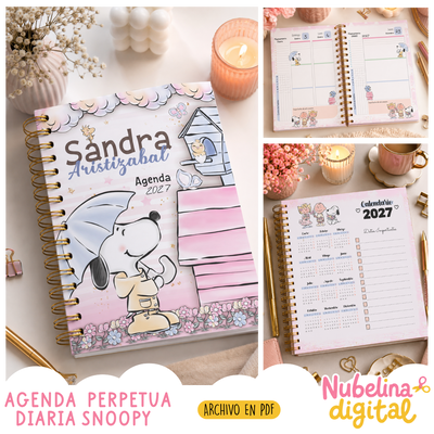 🐾✨ AGENDA DIARIA PERPETUA SNOOPY ✨🐾