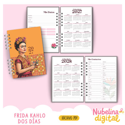 🌺✨ Agenda 2 Días – Frida Kahlo ✨🌺