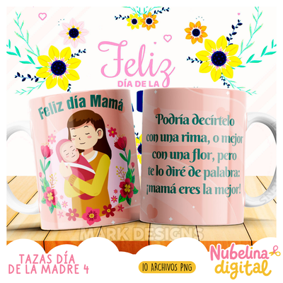 ☕💖 TAZAS MAMÁ 4 – PACK DE 10 DISEÑOS PNG 💖☕