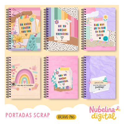 🎀 Portadas Scrapbook Colores Pasteles