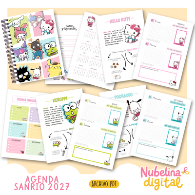 🎀🌈 AGENDA SANRIO 2027 🌈🎀