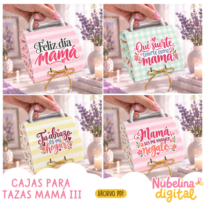 ☕💖 CAJAS PARA TAZAS MAMÁ III 💖☕