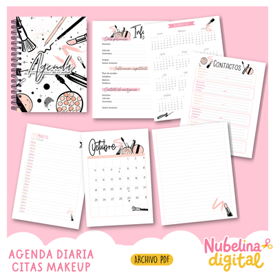 💄💖 AGENDA DIARIA CITAS MAKEUP 📖✨