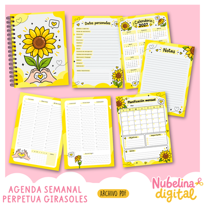 🌻 AGENDA SEMANAL PERPETUA GIRASOLES  🌻