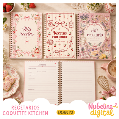🎀 RECETARIOs COQUETTE KITCHEN 🍓🍒