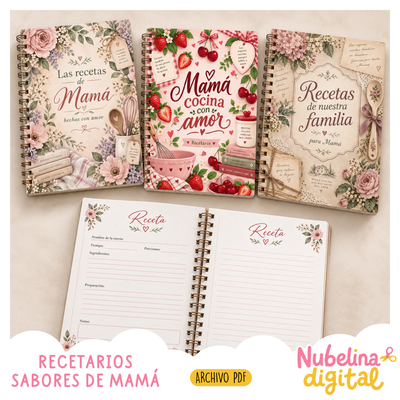 🍓🌷 RECETARIOS SABORES DE MAMÁ 🌷🍓