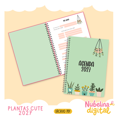 🌿🌱 PLANTAS CUTE – SEMANAL 2027 🌱🌿