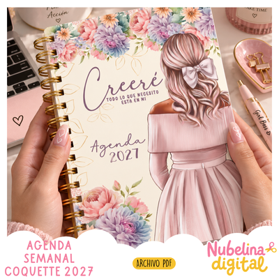 🎀💗 AGENDA SEMANAL COQUETTE 2027 💗🎀