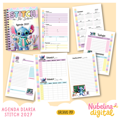 💙🌺 AGENDA DIARIA STITCH 🌺💙
