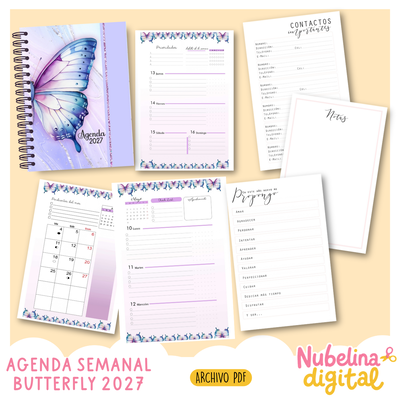🦋💜 AGENDA SEMANAL BUTTERFLY 💜🦋