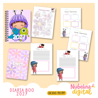 👧💜 Agenda Diaria 2027 Boo✨
