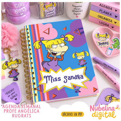    📚💜 AGENDA PROFESORA ANGÉLICA RUGRATS 💜📚