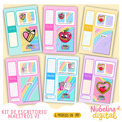 🎁📚 KIT DE ESCRITORIO DÍA DEL MAESTRO VI 🍎✏️