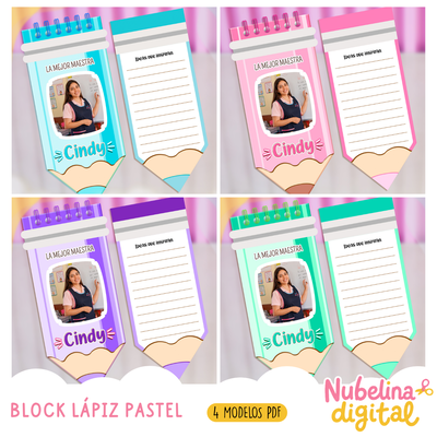 ✏️🌸 BLOCK DE NOTAS  LÁPIZ PASTEL 📝✨