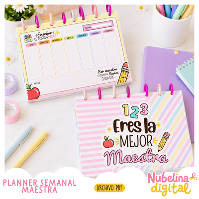 📚🍎 PLANNER SEMANAL MAESTRA ✏️✨