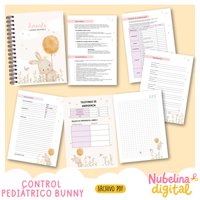 🐰🎀 CUADERNO PEDIÁTRICO CONEJITA 🎀🐰