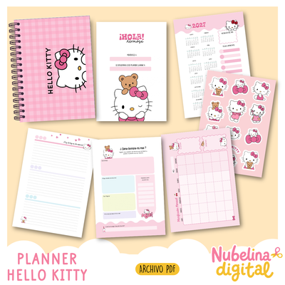 🎀💖 PLANNER ORGANIZADOR HELLO KITTY 2027 💖🎀