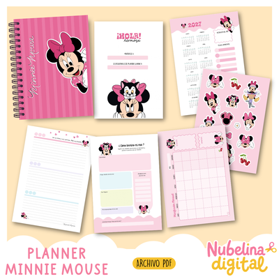 🎀🐭 PLANNER ORGANIZADOR MINNIE 2027 🐭🎀