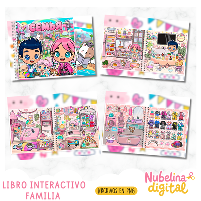 📚💖 Libro Interactivo Familia 🏡✨