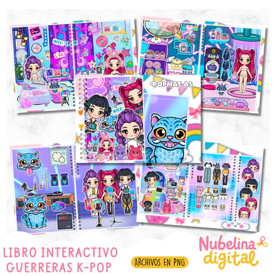💜🎤 Libro Interactivo Guerreras K-Pop 📖✨