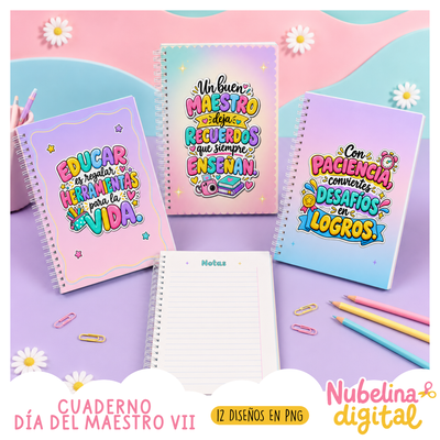 📚🍎 CUADERNOS DÍA DEL MAESTRO VII ✏️💖