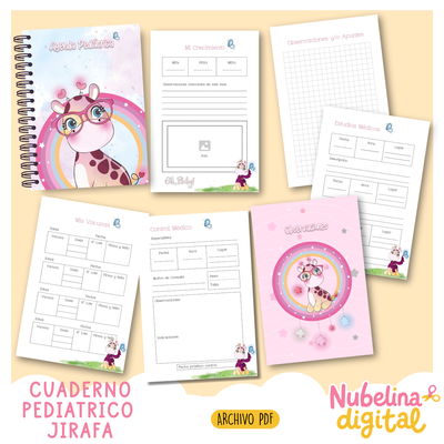 🦒💛 CUADERNO PEDIÁTRICO JIRAFITA 💛🦒