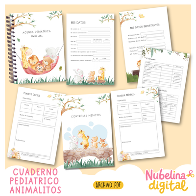 🐻🦁🐘 CUADERNO PEDIÁTRICO ANIMALITOS 🐘🦒🐰