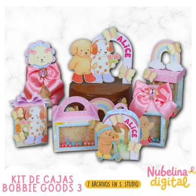 🍭🎀 KIT DE CAJAS BOBBIE GOODS 3 🎁✨