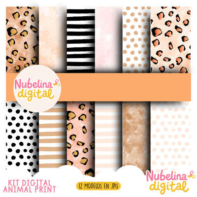 🐆✨ Kit Digital Animal Print  🦓💖