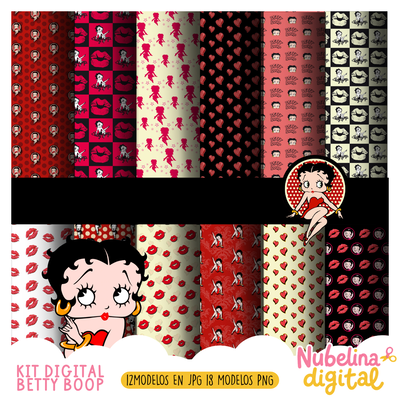 💋✨ Kit Digital Betty Boop ❤️🎨
