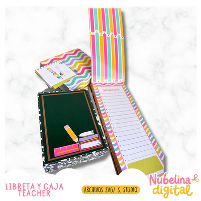 🍎📒 Libreta + Caja Teacher ✏️🎁