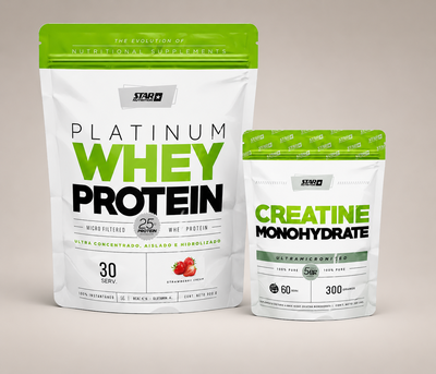  Proteína Star Nutrition 2lbs + Creatina Monohidrato Star Nutrition 300g
