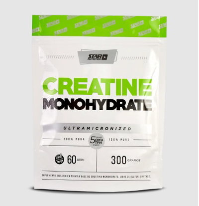 Creatina Monohidrato Micronizada Star Nutrition 300g 60 Servicios Doypack
